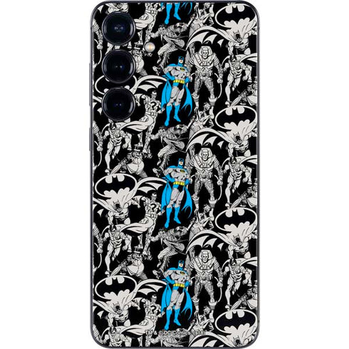 DC Comics Batman Characters Action Poses Print Galaxy S25 Skin